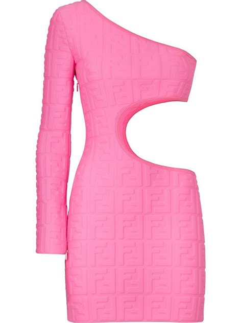 pink fendi print dress|Dresses .